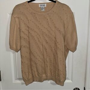 Alfred Dunner Tan Knit Top